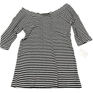 Derek heart half sleeve shirt stripes shoulder shirt rayon blend large READ NEW